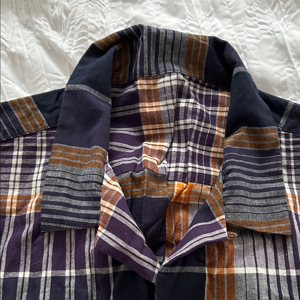 Plaid Casual Button Down Shirt - Multicolor
